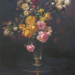 The Glassy Vase Of Flowers (20x28 in)
